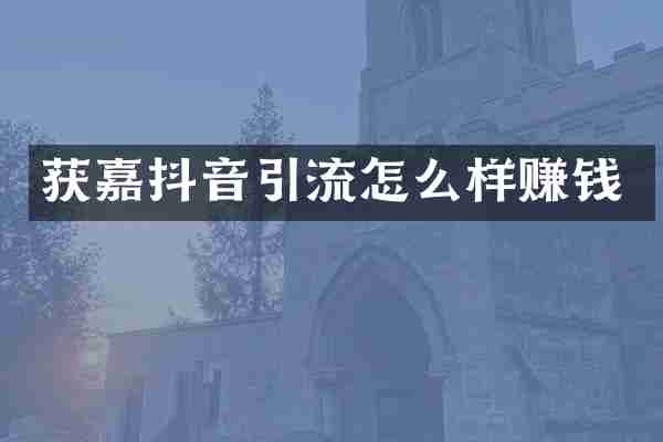 获嘉抖音引流怎么样赚钱