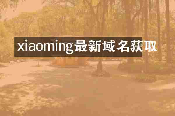 xiaoming最新域名获取