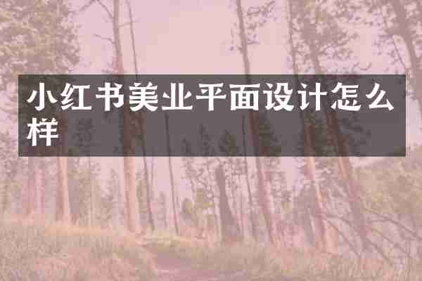 小红书美业平面设计怎么样