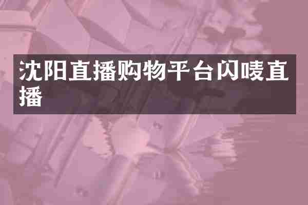 沈阳直播购物平台闪唛直播