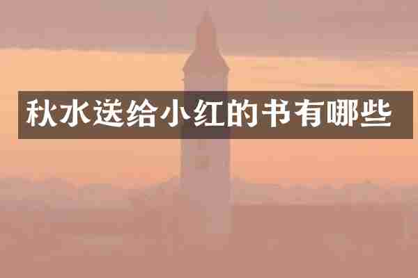 秋水送给小红的书有哪些