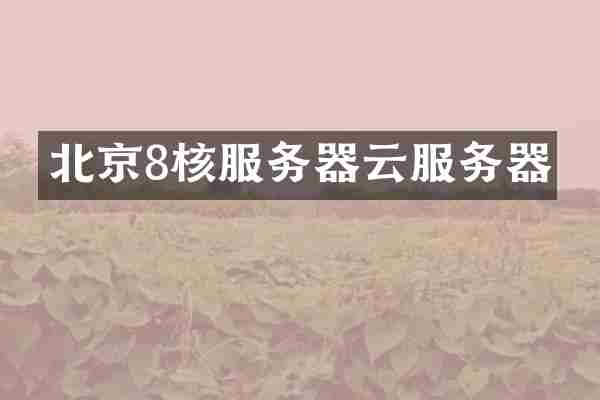 北京8核服务器云服务器