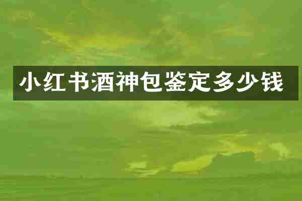 小红书酒神包鉴定多少钱