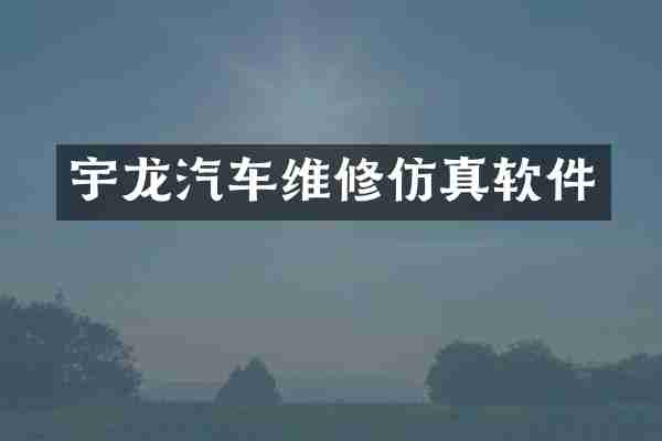 宇龙汽车维修仿真软件