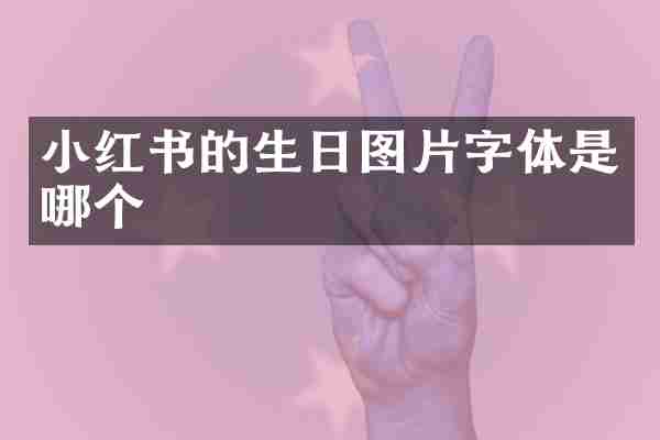 小红书的生日图片字体是哪个