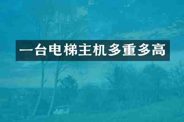 一台电梯主机多重多高
