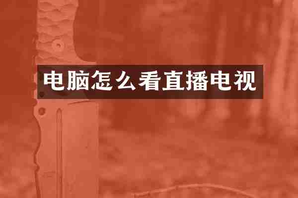 电脑怎么看直播电视