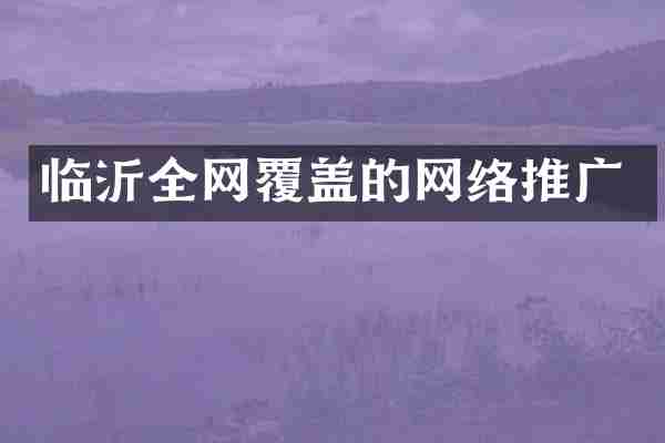 临沂全网覆盖的网络推广