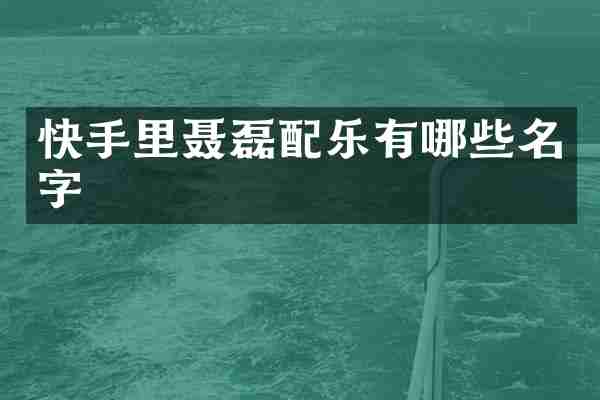 快手里聂磊配乐有哪些名字