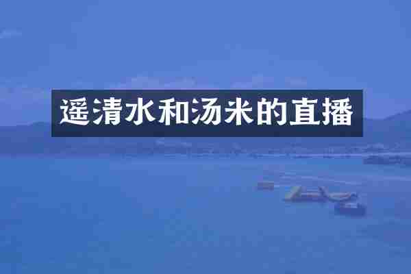 遥清水和汤米的直播