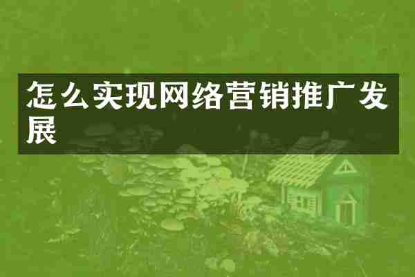 怎么实现网络营销推广发展