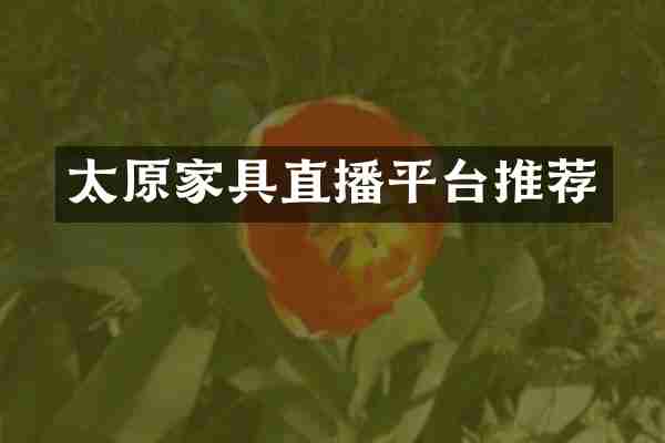 太原家具直播平台推荐