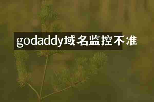 godaddy域名监控不准