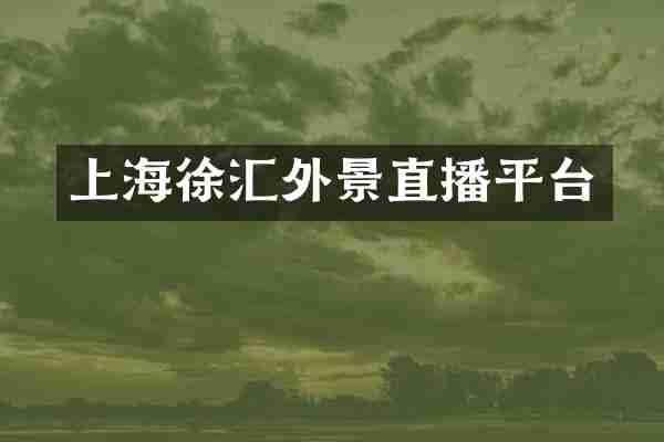 上海徐汇外景直播平台