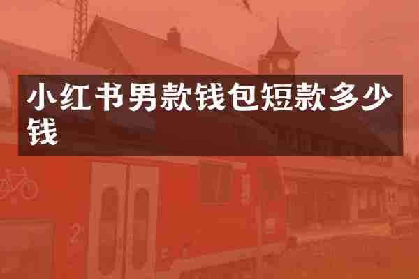 小红书男款钱包短款多少钱