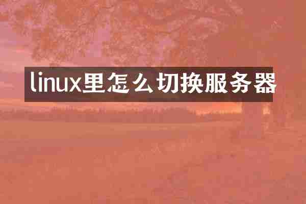 linux里怎么切换服务器