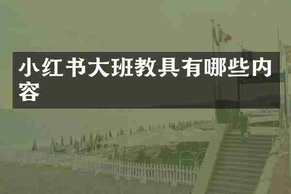 小红书大班教具有哪些内容
