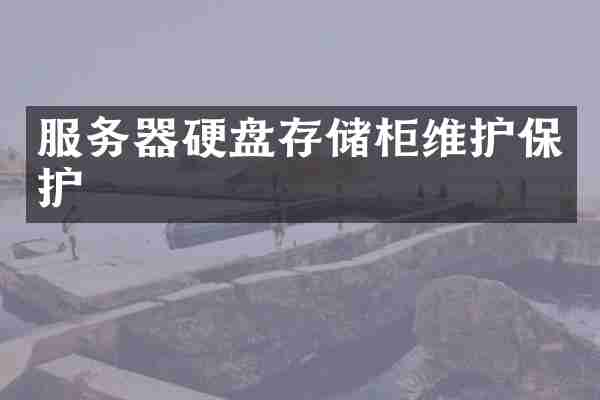 服务器硬盘存储柜维护保护
