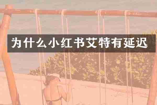为什么小红书艾特有延迟