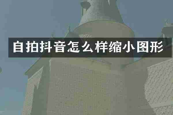 自拍抖音怎么样缩小图形