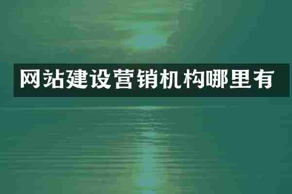 网站建设营销机构哪里有