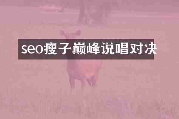 seo瘦子巅峰说唱对决