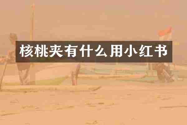核桃夹有什么用小红书