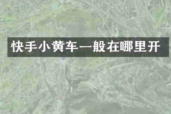 快手小黄车一般在哪里开