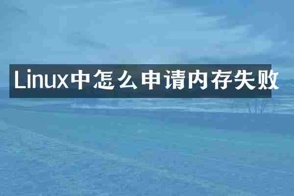 Linux中怎么申请内存失败