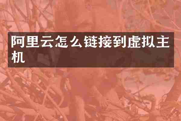 阿里云怎么链接到虚拟主机