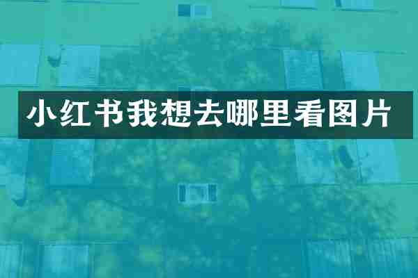 小红书我想去哪里看图片