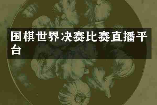 围棋世界决赛比赛直播平台