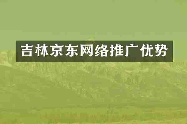 吉林京东网络推广优势