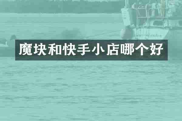 魔块和快手小店哪个好