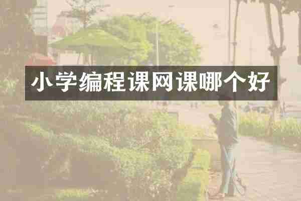 小学编程课网课哪个好