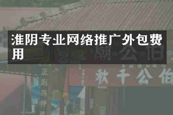 淮阴专业网络推广外包费用