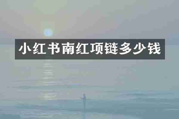 小红书南红项链多少钱