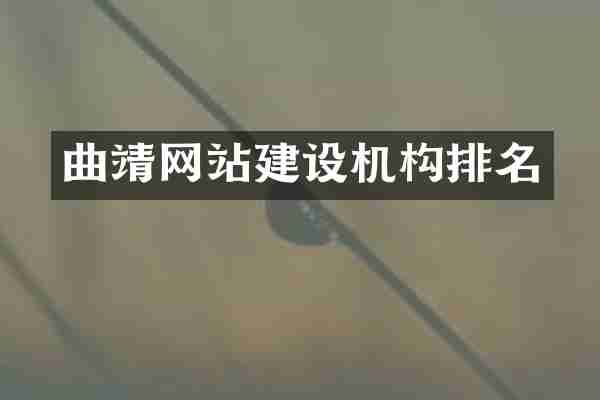 曲靖网站建设机构排名