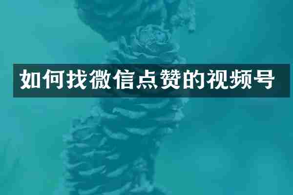 如何找微信点赞的视频号