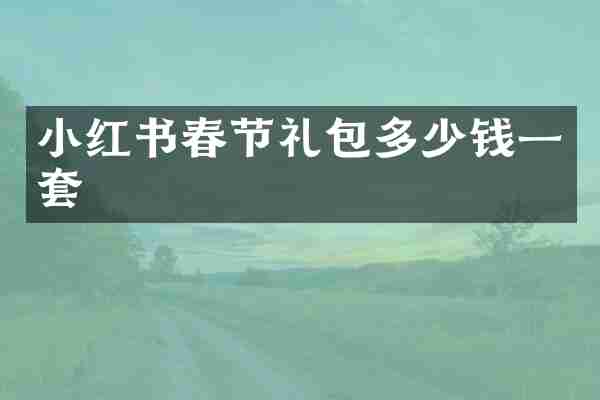 小红书春节礼包多少钱一套