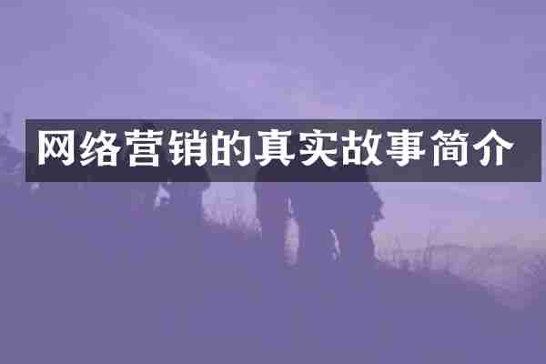 网络营销的真实故事简介
