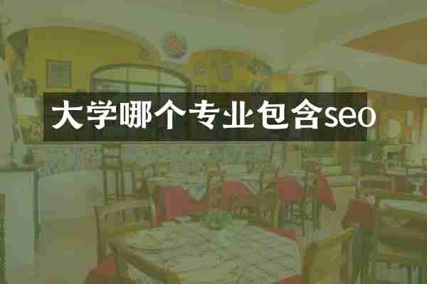 大学哪个专业包含seo