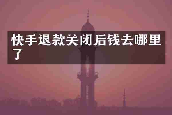 快手退款关闭后钱去哪里了