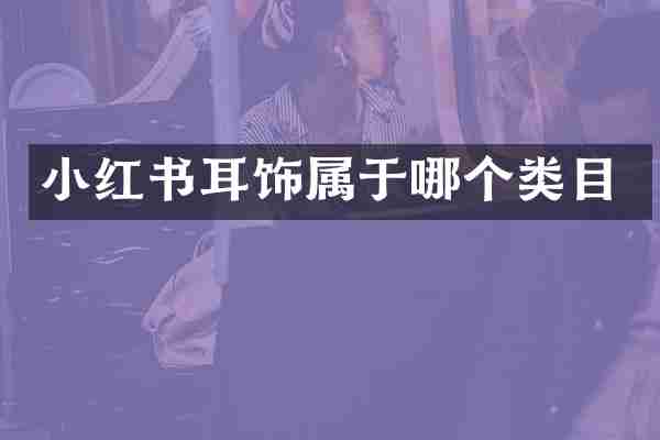 小红书耳饰属于哪个类目