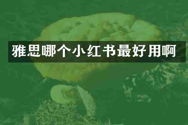雅思哪个小红书最好用啊
