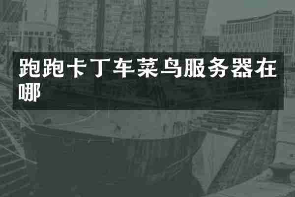 跑跑卡丁车菜鸟服务器在哪