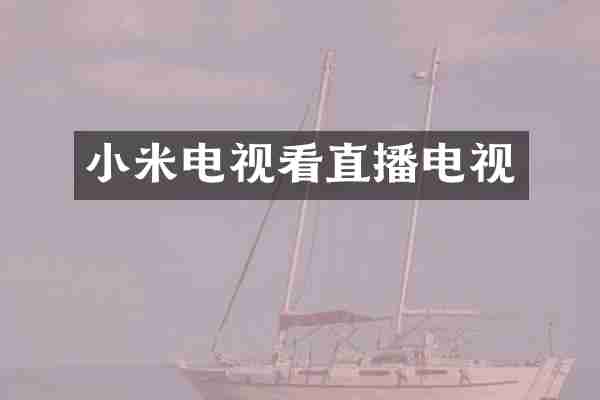 小米电视看直播电视
