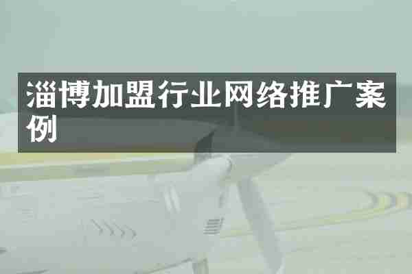 淄博加盟行业网络推广案例