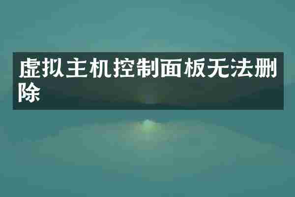 虚拟主机控制面板无法删除