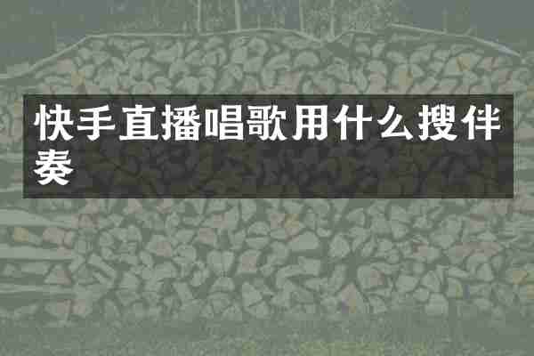快手直播唱歌用什么搜伴奏